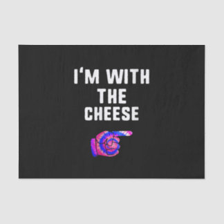 Womens Im With cheese Tie Dye Halloween Matching Tissue Paper