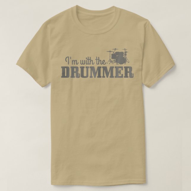 Womens Im With he Drummer  Drums Drumming Drummer  T-Shirt (Design Front)