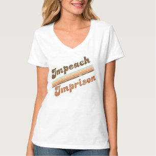Women's Impeach Imprison V-Neck T-Shirt