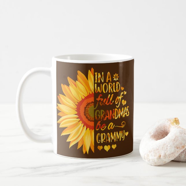 Womens In A World Full Of Grandmas Be A Grammy Coffee Mug (With Donut)
