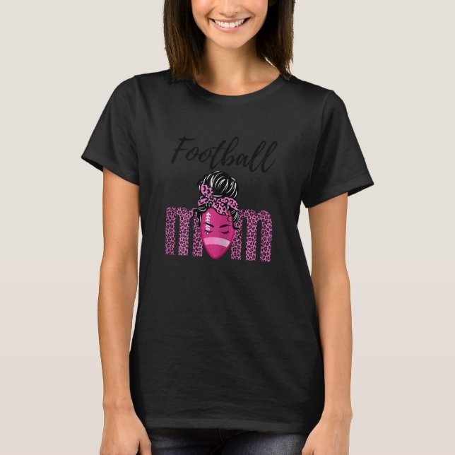 Womens In October We Wear Pink And Watch Football  T-Shirt (Front)