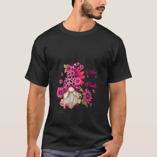 Womens In October We Wear Pink Gnome Breast Cancer T-Shirt