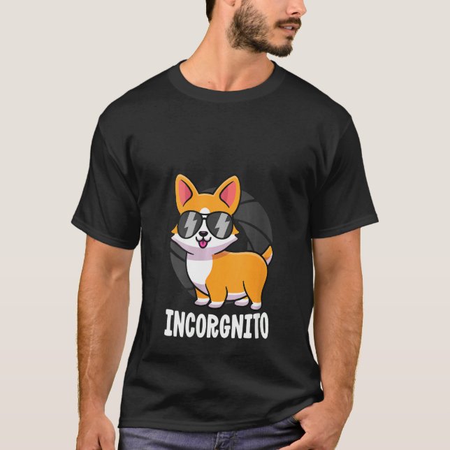 Womens Incorgnito Corgi Shirt For Kids Men Funny C (Front)