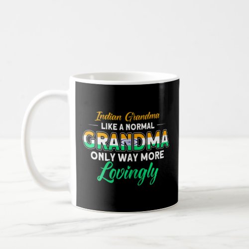 Womens India Indian Grandma Women Indian Flag Prid Coffee Mug