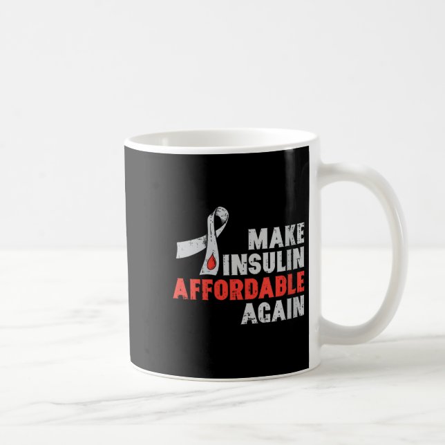Womens Insulin Therapy Diabetes Awareness Blood Gl Coffee Mug (Right)