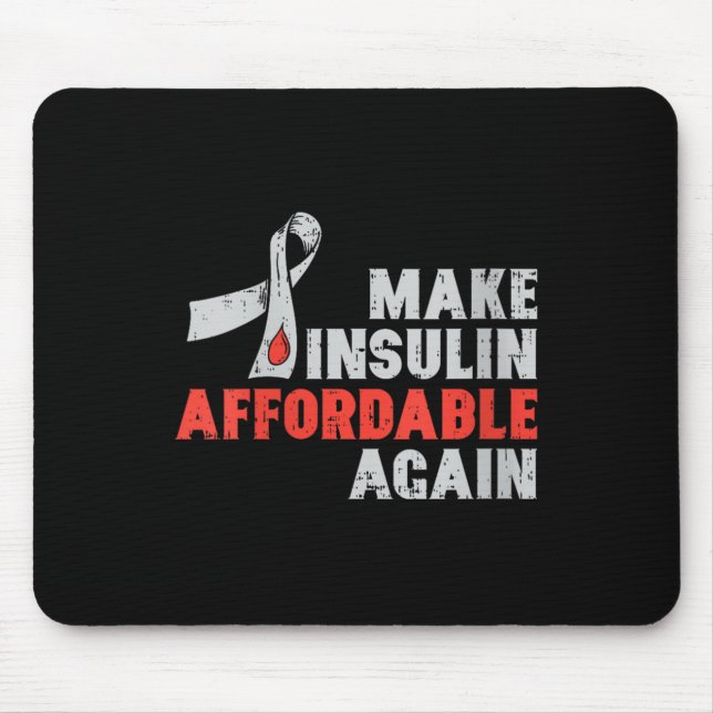Womens Insulin Therapy Diabetes Awareness Blood Gl Mouse Pad (Front)