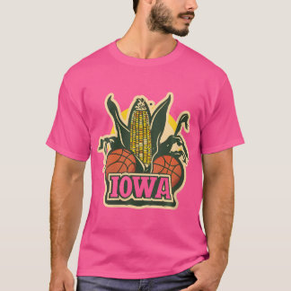 Womens Iowa Des Moines Corn On The Cob Basketball  T-Shirt