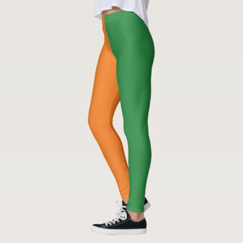 Womens Ireland Flag Colors Leggings Hip Irish Leggings