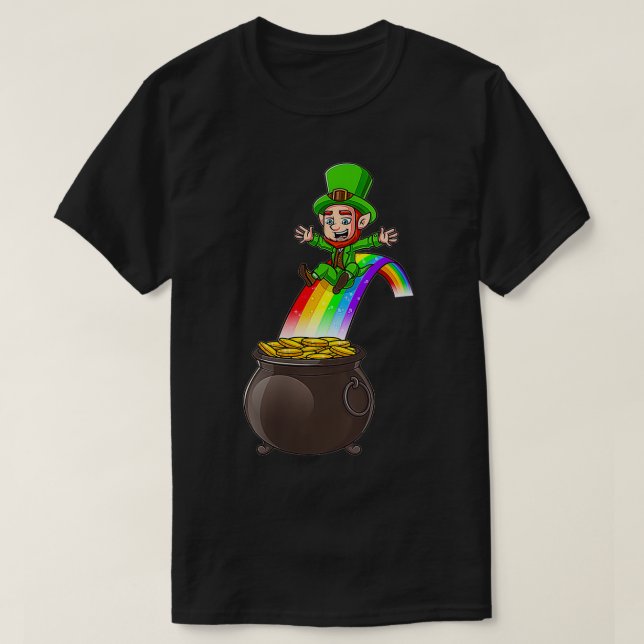 Womens Irish st patricks day leprechaun Pot Of Gol T-Shirt (Design Front)