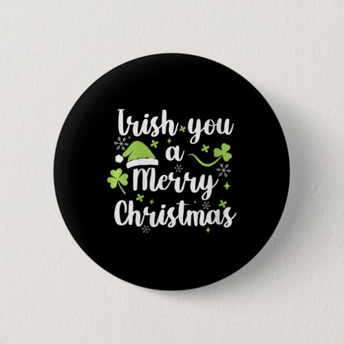 Womens Irish You A Merry Christmas Green Cloverlea Button