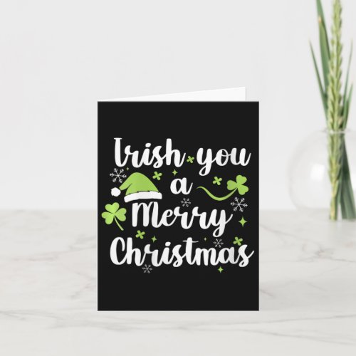 Womens Irish You A Merry Christmas Green Cloverlea Card