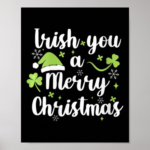 Womens Irish You A Merry Christmas Green Cloverlea Poster