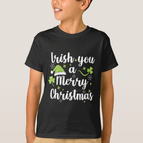 Womens Irish You A Merry Christmas Green Cloverlea T_Shirt