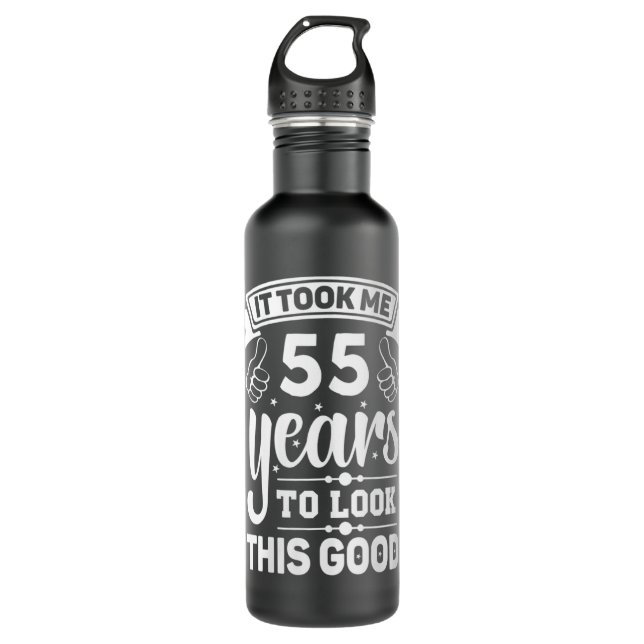 Womens It Took Me 55 years - Funny 55th Birthday D Stainless Steel Water Bottle (Front)