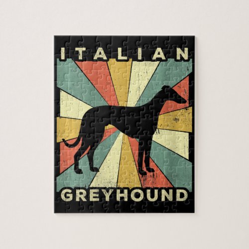 Womens Italian Greyhound Dog 70s Gift Jigsaw Puzzle