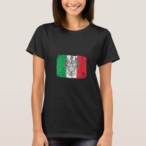 Womens Italian Polish Italia Flag Polski Polska It T_Shirt