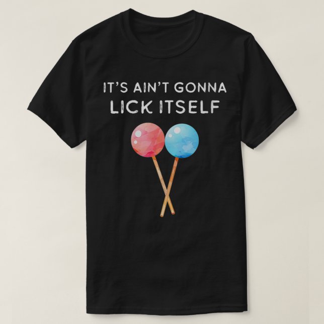 Womens Its aint gonna lick itsdirty humor  VNeck38 T-Shirt (Design Front)