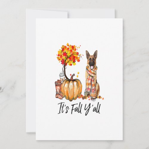 Womens Its Fall Yall German Shepherd Dog Halloween