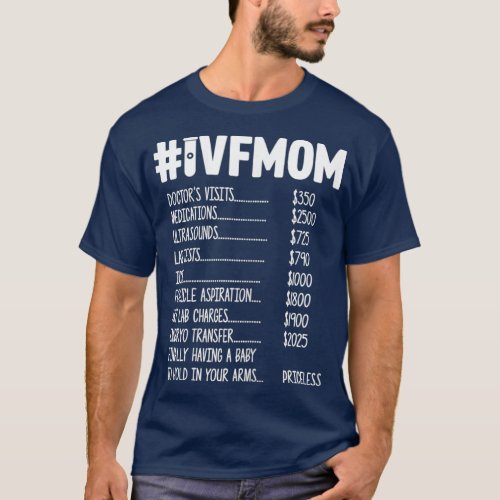 Womens IVF Gift Warrior Mom Price ransfer Day T_Shirt