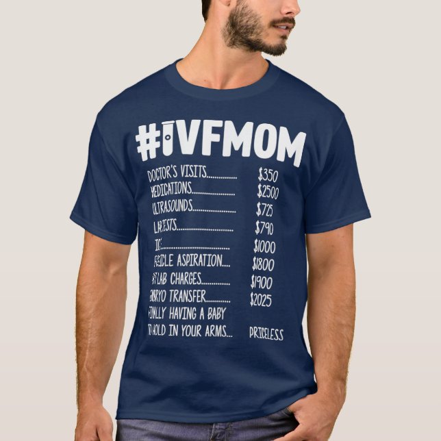 Womens IVF Gift Warrior Mom Price ransfer Day T-Shirt (Front)
