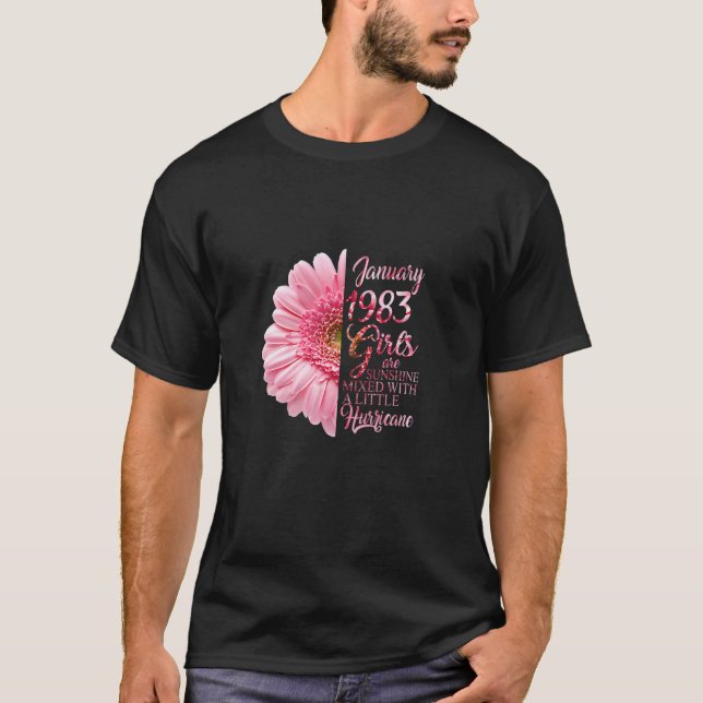 Womens January Girls 1983 39Th Birthday Gifts 39 Y T-Shirt (Front)
