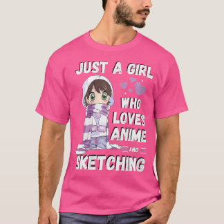 Womens Japanese Anime Just A Girl Who Loves Anime T-Shirt