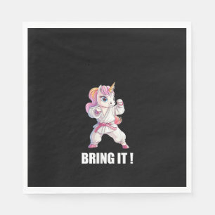 Womens Japanese Karateka Unicorn Tank Top Napkins