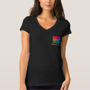 Women's Jersey V-Neck Custom Logo T-Shirts