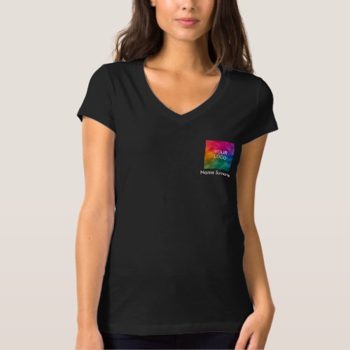 Womens Jersey V_Neck Custom Logo T_Shirts