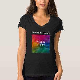 Women's Jersey V-Neck Custom T-Shirt Business