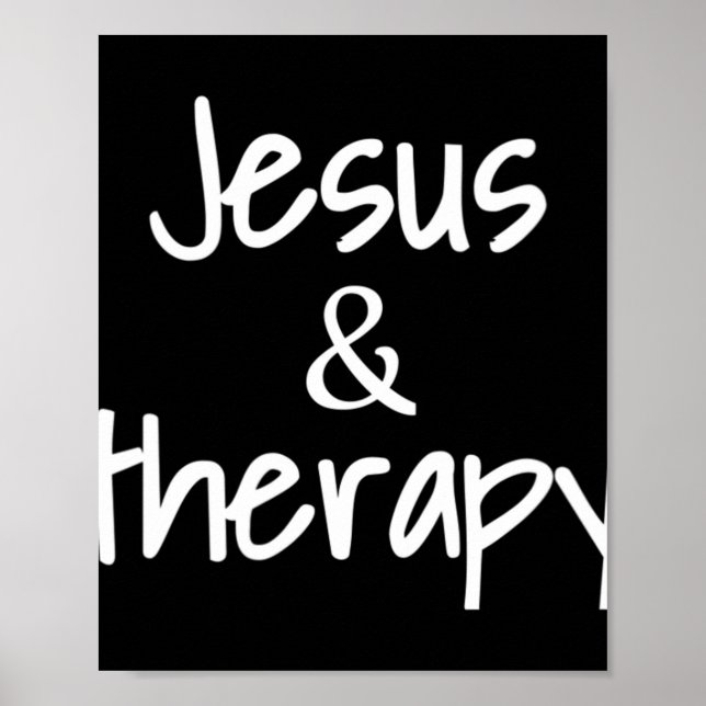 Womens Jesus And Therapy Christian Humor For Chris Poster (Front)