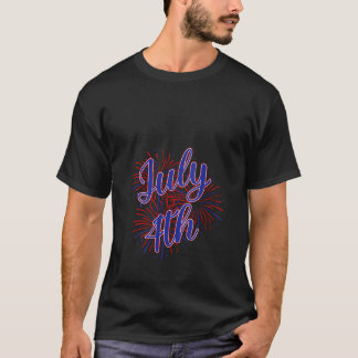 Womens July 4th Firework Celebration Event V Neck T-Shirt