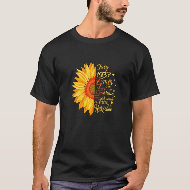 Womens July Girl 1937 85 Years Old 85th Birthday T-Shirt (Front)