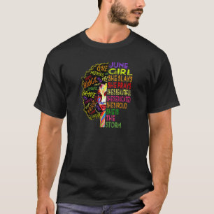 Womens June Birthday Girls June Girl She Slays & T-Shirt
