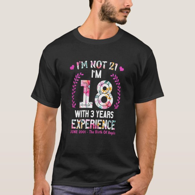Womens June Girls 2001 21 Birthday 21 Years Old I' T-Shirt (Front)