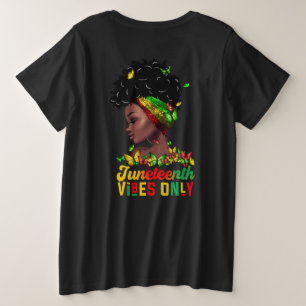 Womens Juneteenth Vibes  Plus Size T-Shirt