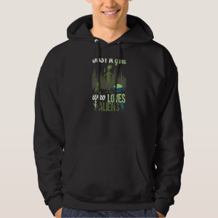 Womens Just A Girl Who Loves Aliens For Girls Wome Hoodie