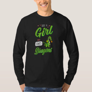 Womens Just A Girl Who Loves Dragons I Dungeons Rp T-Shirt