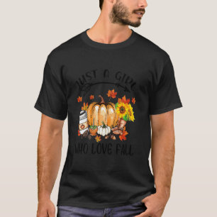 Womens Just A Girl Who Loves Fall Pumpin Spice Cut T-Shirt