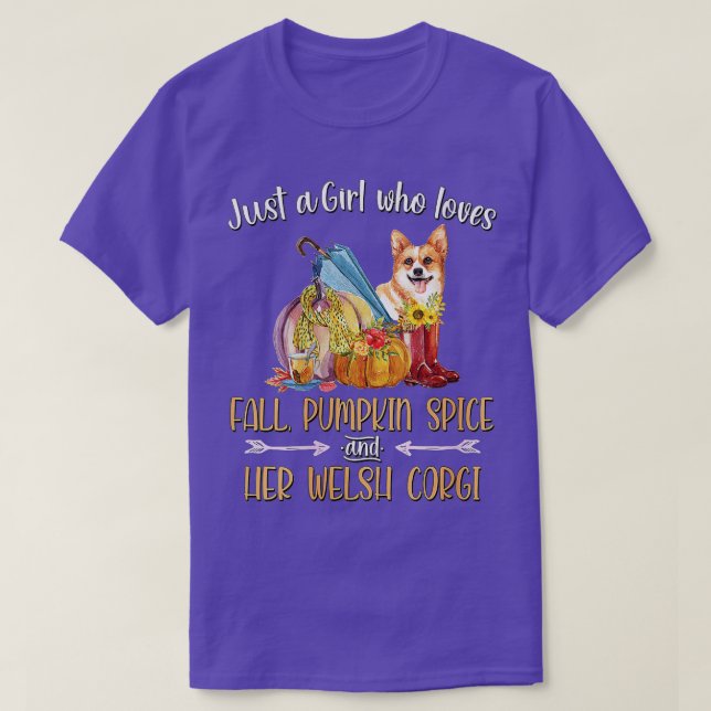 Womens Just A Girl Who Loves Fall Pumpkin Spice an T-Shirt (Design Front)
