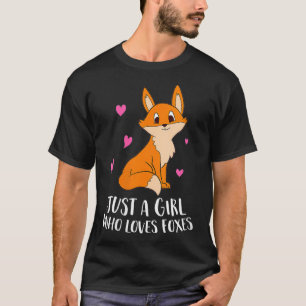 Womens Just A Girl Who Loves Foes Cute Fo Girl VNe T-Shirt