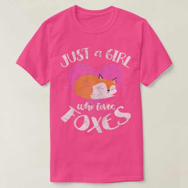 Womens Just A Girl Who Loves Foes Fo Lover Distres T-Shirt (Design Front)