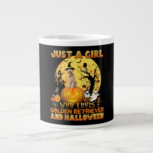 Womens Just a Girl Who Loves Golden Retriever Giant Coffee Mug