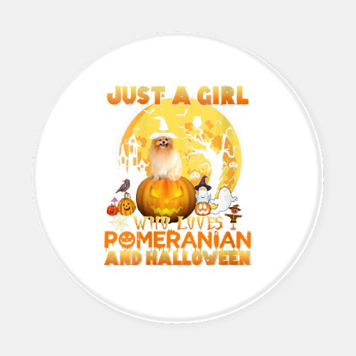 Womens Just a Girl Who Loves Pomeranian Coaster Set