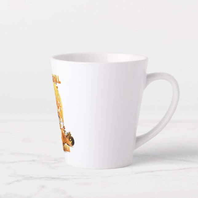 Womens Just a Girl Who Loves Pomeranian Latte Mug (Right)