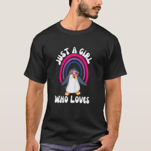 Womens Just A Girl Who Loves Pride And Penguins T-Shirt