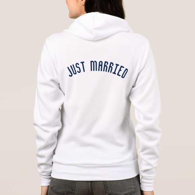 Women's Just Married Hoodie (Back)