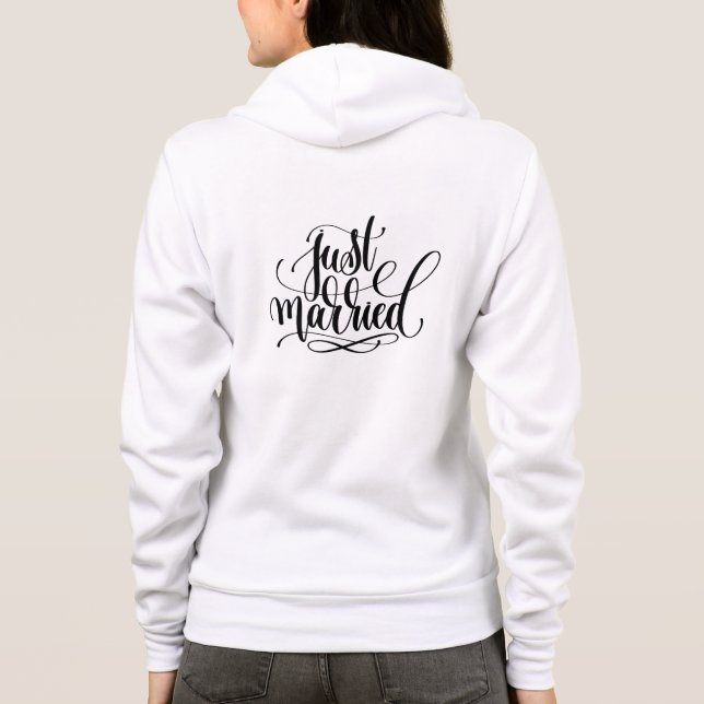 Womens Just Married Hoodie (Back)