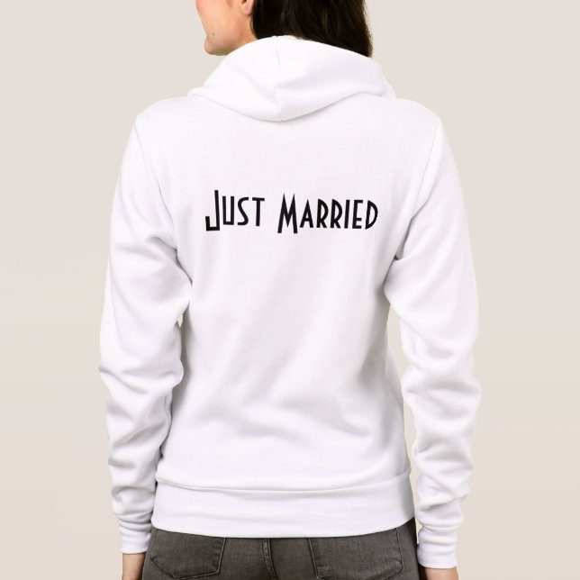 Womens Just Married Hoodie (Back)