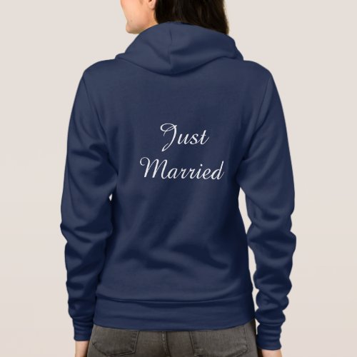 Womens Just Married Hoodie